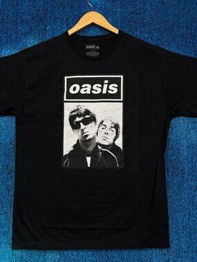 Oasis Gallaghers Poster Definitely Maybe Britpop Band Tee L